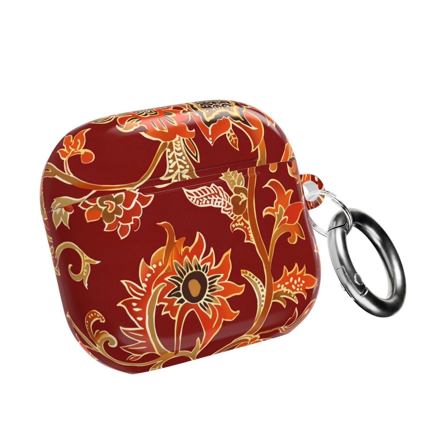 Floral Red AirPod Case — Vintage Boho Sunflower Protective Cover - DIGITAL X