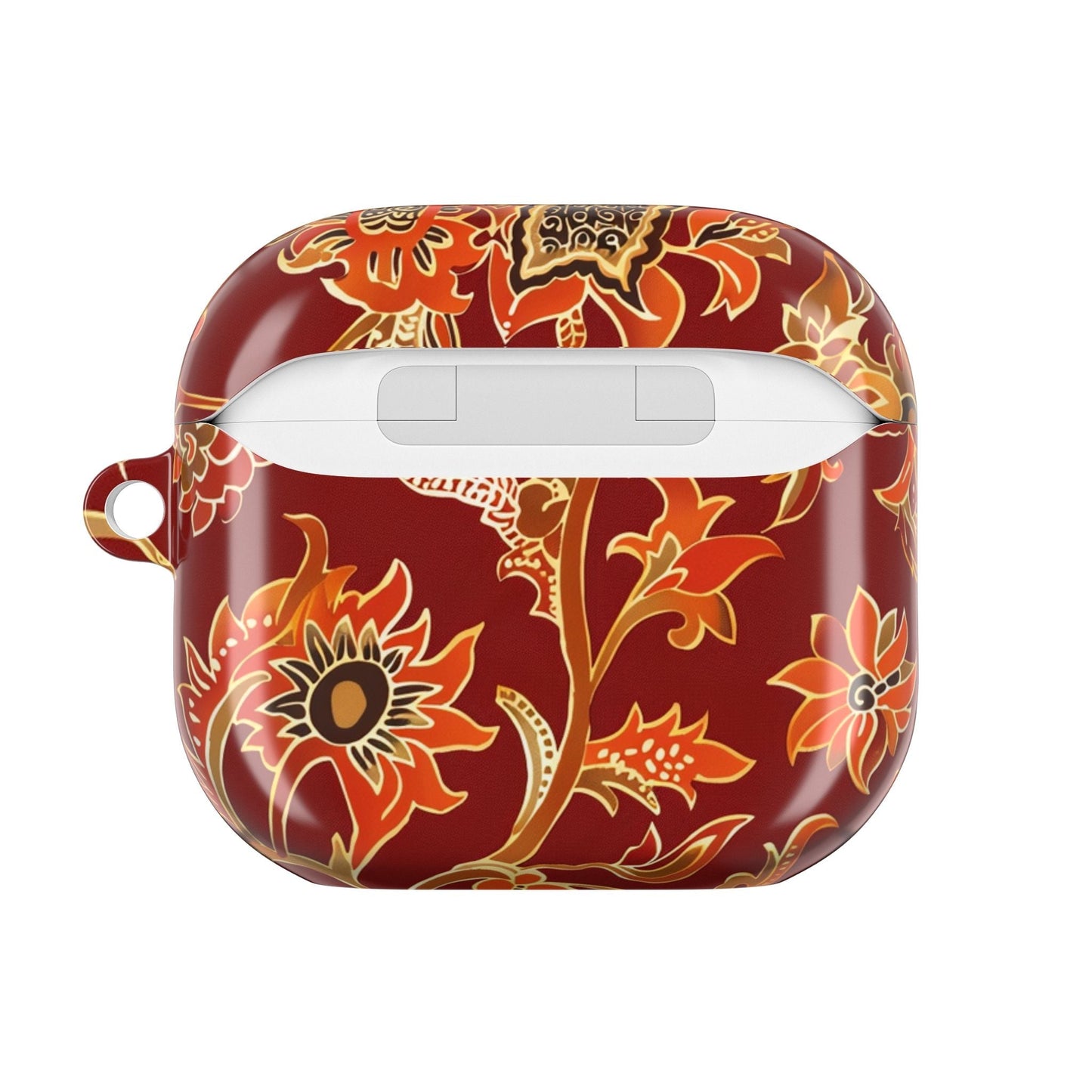 Floral Red AirPod Case — Vintage Boho Sunflower Protective Cover - DIGITAL X