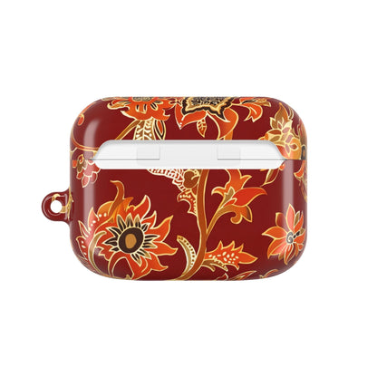 Floral Red AirPod Case — Vintage Boho Sunflower Protective Cover - DIGITAL X