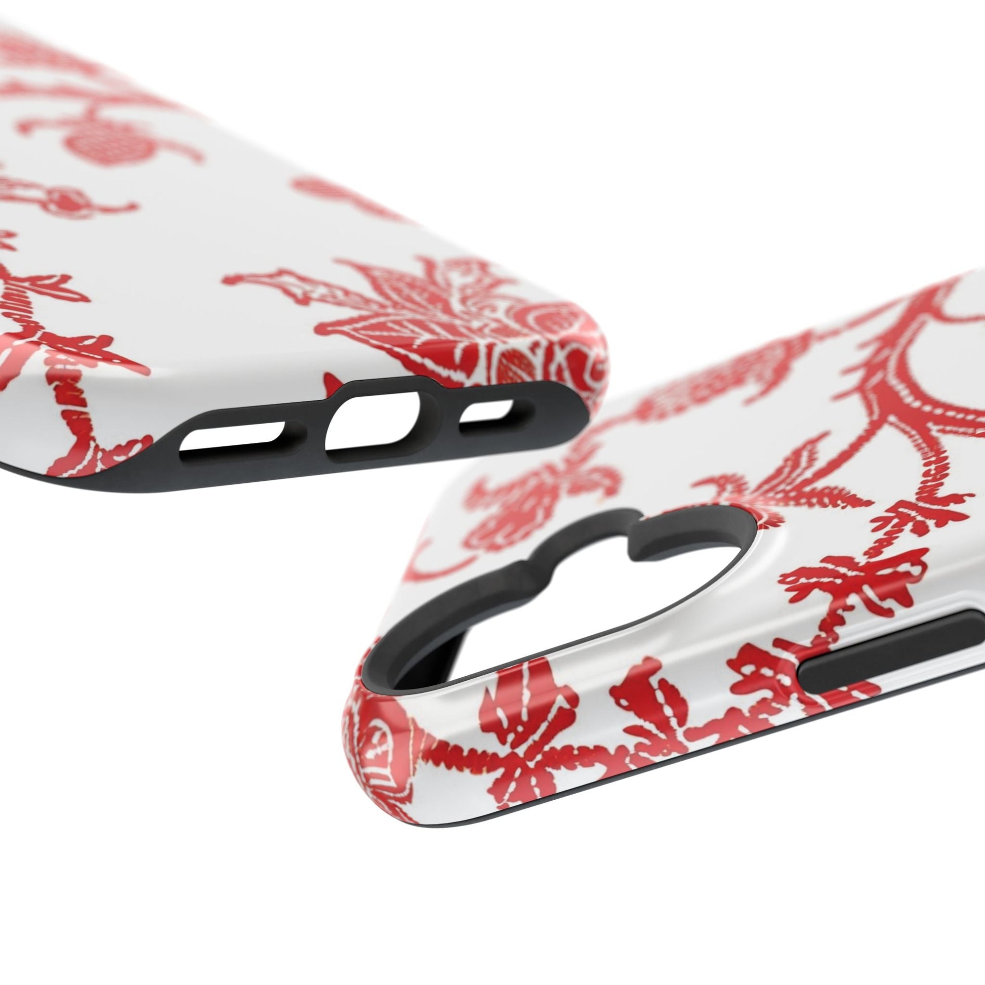 Floral Red Toile Magnetic Impact Phone Case - DIGITAL X