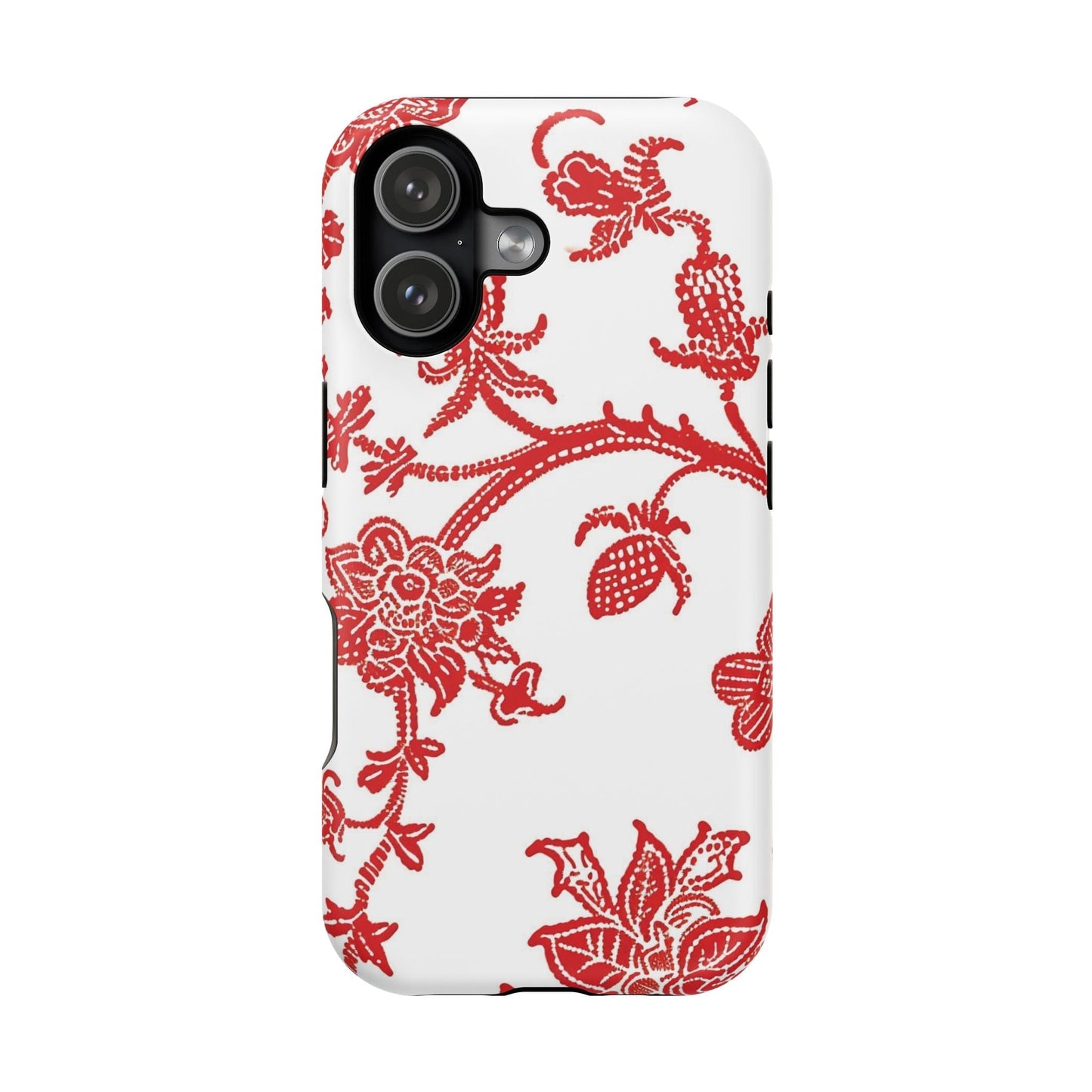 Floral Red Toile Magnetic Impact Phone Case - DIGITAL X