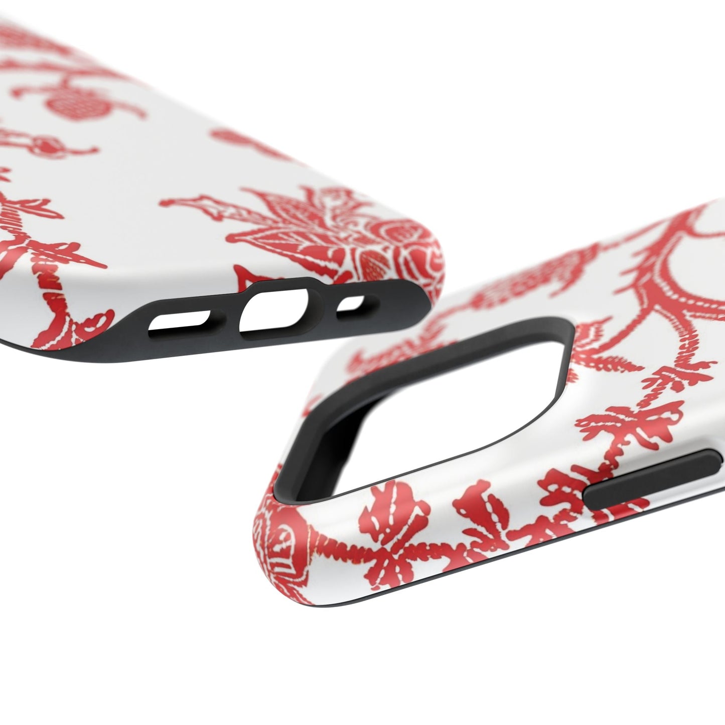 Floral Red Toile Magnetic Impact Phone Case - DIGITAL X