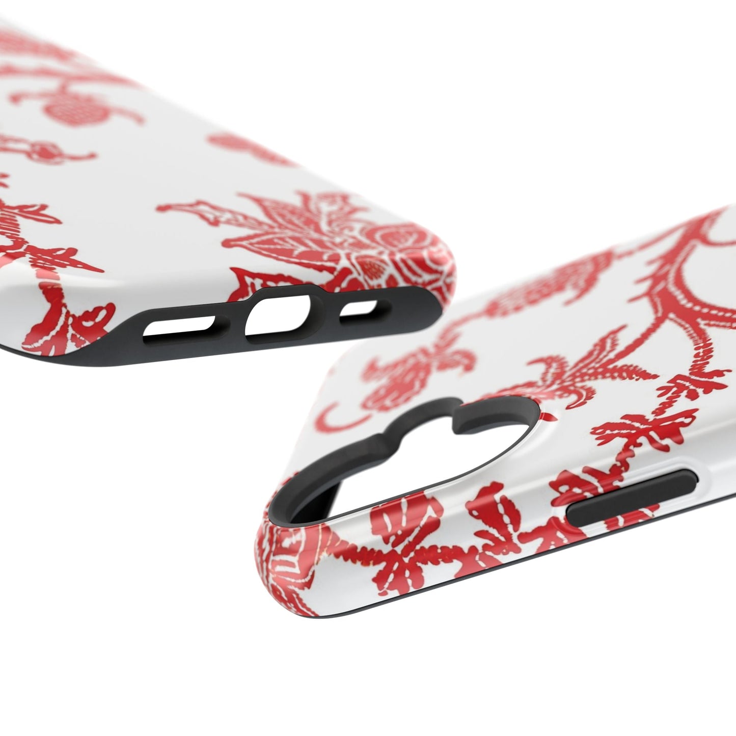 Floral Red Toile Magnetic Impact Phone Case - DIGITAL X