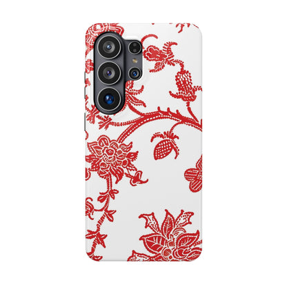 Floral Red Toile Magnetic Impact Phone Case - DIGITAL X