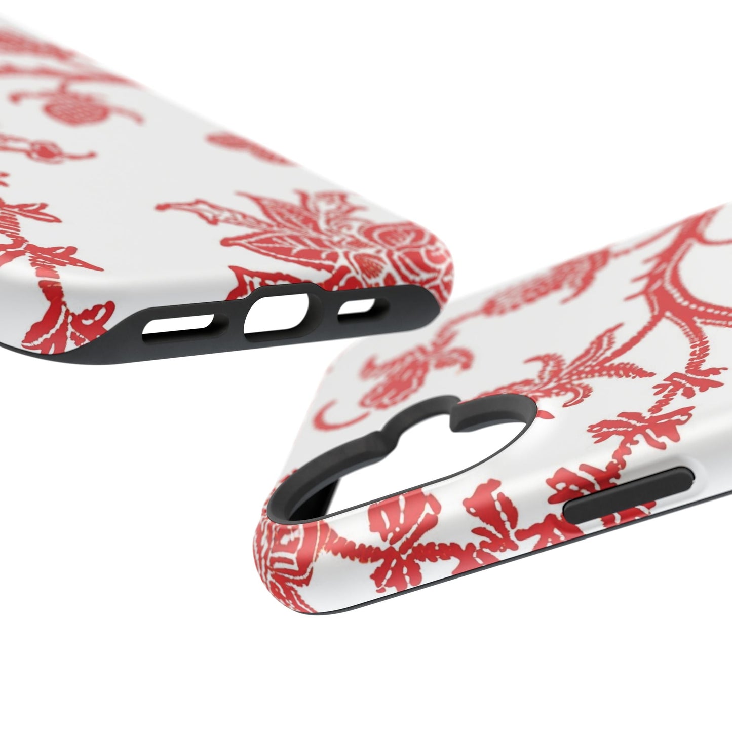 Floral Red Toile Magnetic Impact Phone Case - DIGITAL X