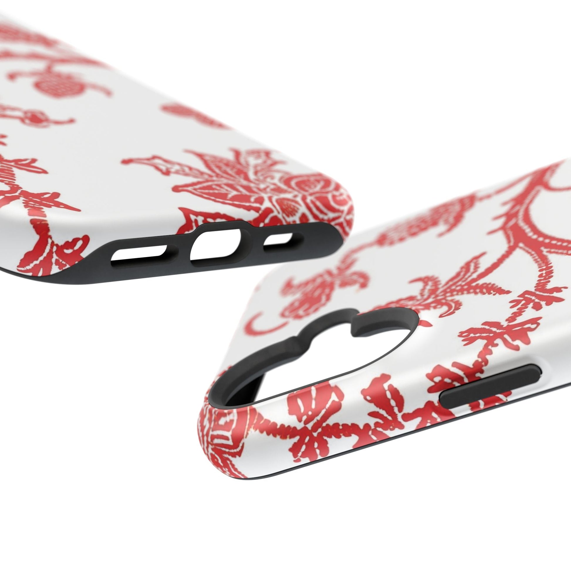 Floral Red Toile Magnetic Impact Phone Case - DIGITAL X