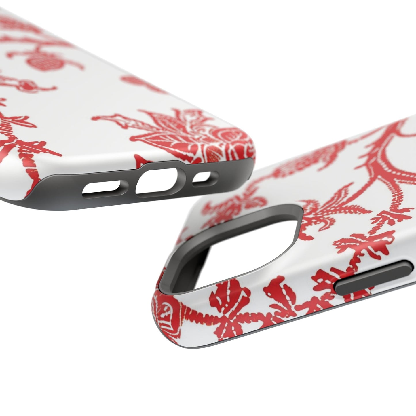 Floral Red Toile Magnetic Impact Phone Case - DIGITAL X