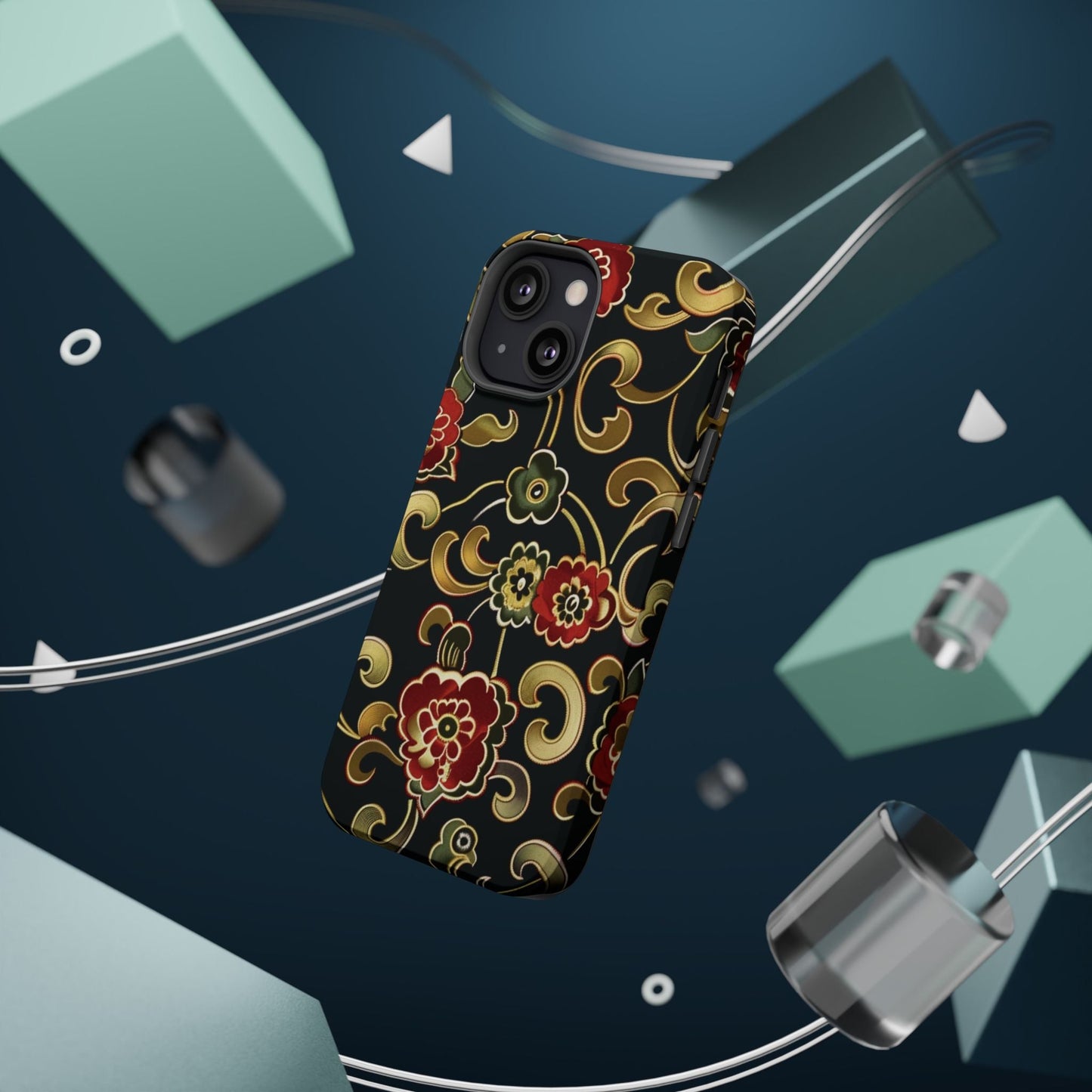 Floral Scroll Magnetic Impact - Resistant Phone Case - DIGITAL X