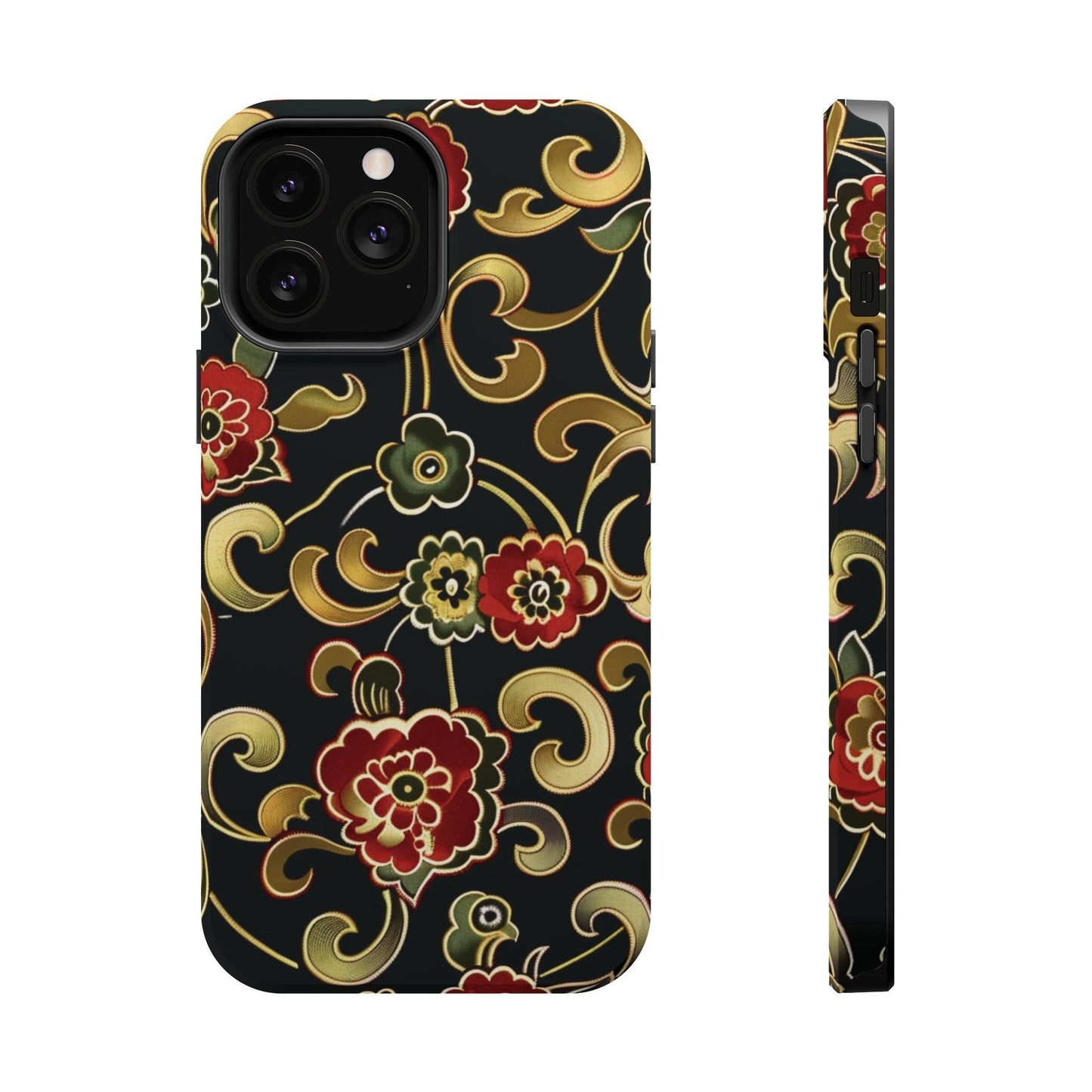 Floral Scroll Magnetic Impact - Resistant Phone Case - DIGITAL X