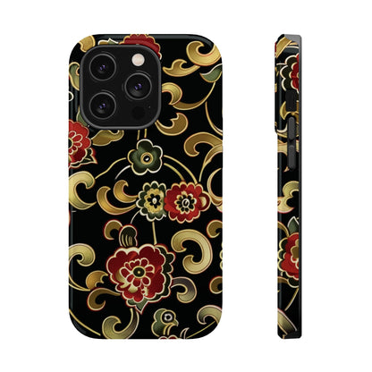Floral Scroll Magnetic Impact - Resistant Phone Case - DIGITAL X