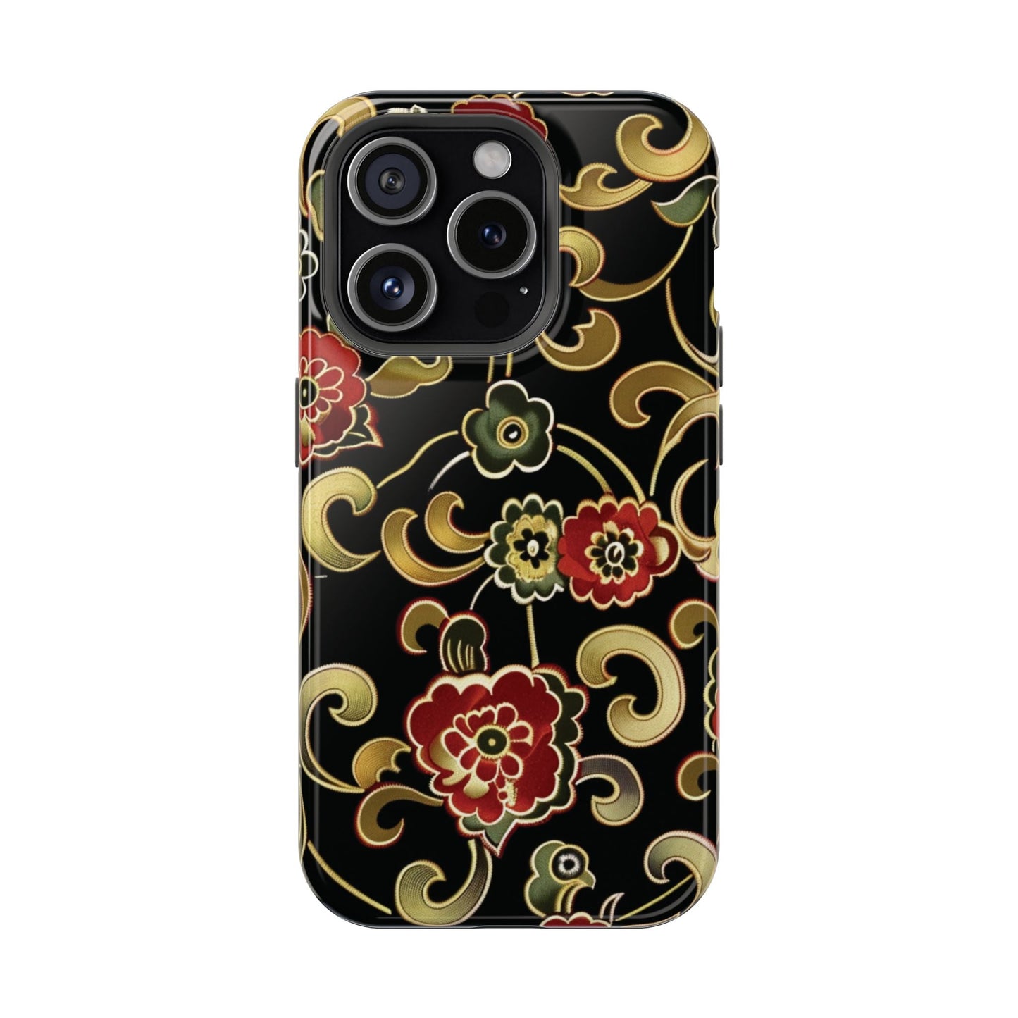 Floral Scroll Magnetic Impact - Resistant Phone Case - DIGITAL X