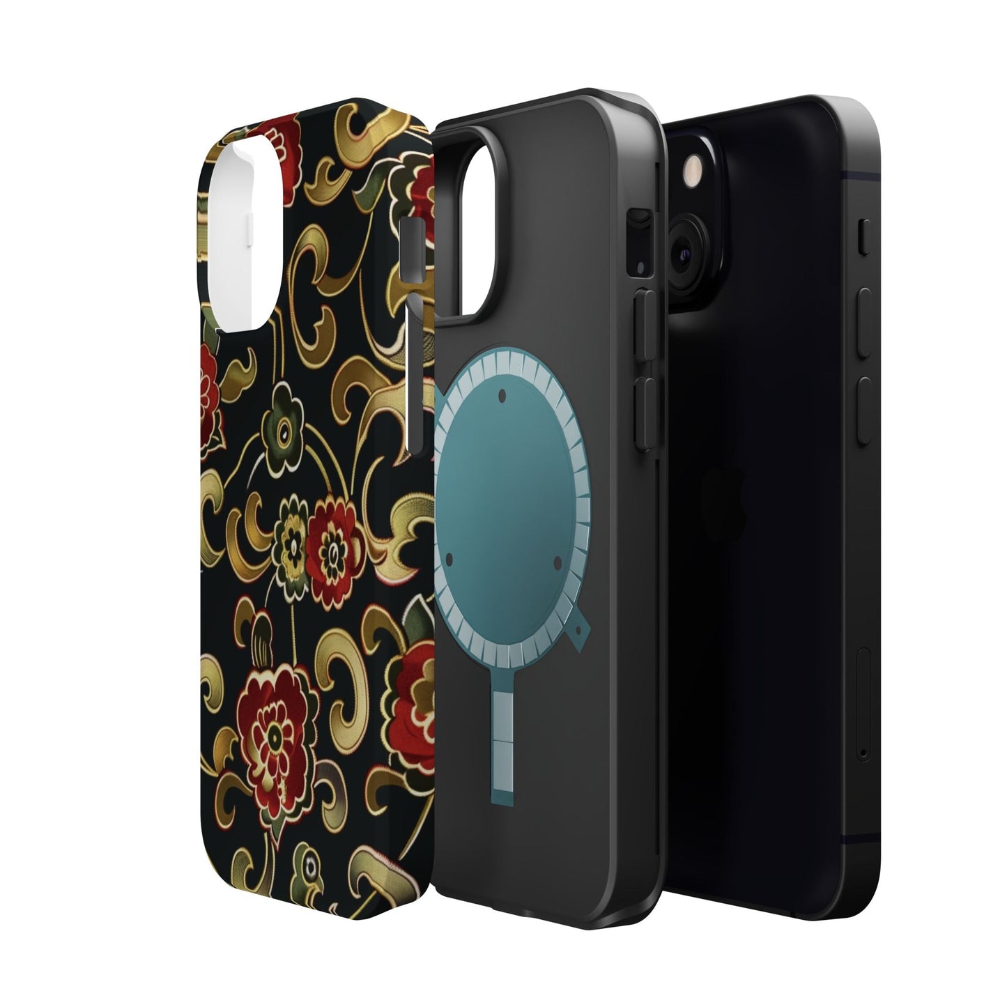 Floral Scroll Magnetic Impact - Resistant Phone Case - DIGITAL X