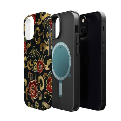 Floral Scroll Magnetic Impact - Resistant Phone Case - DIGITAL X