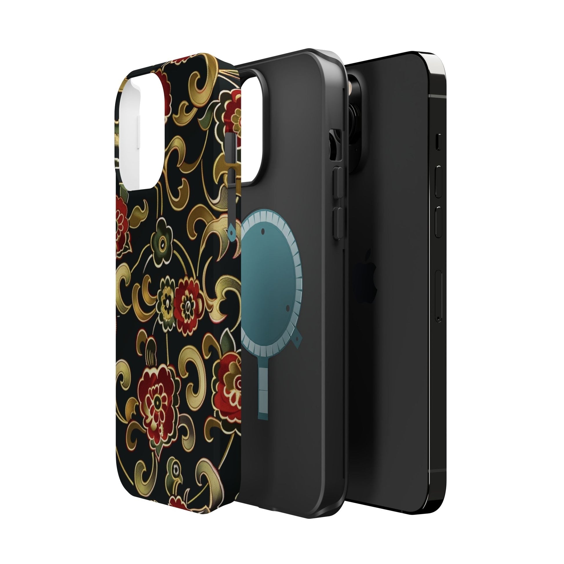 Floral Scroll Magnetic Impact - Resistant Phone Case - DIGITAL X