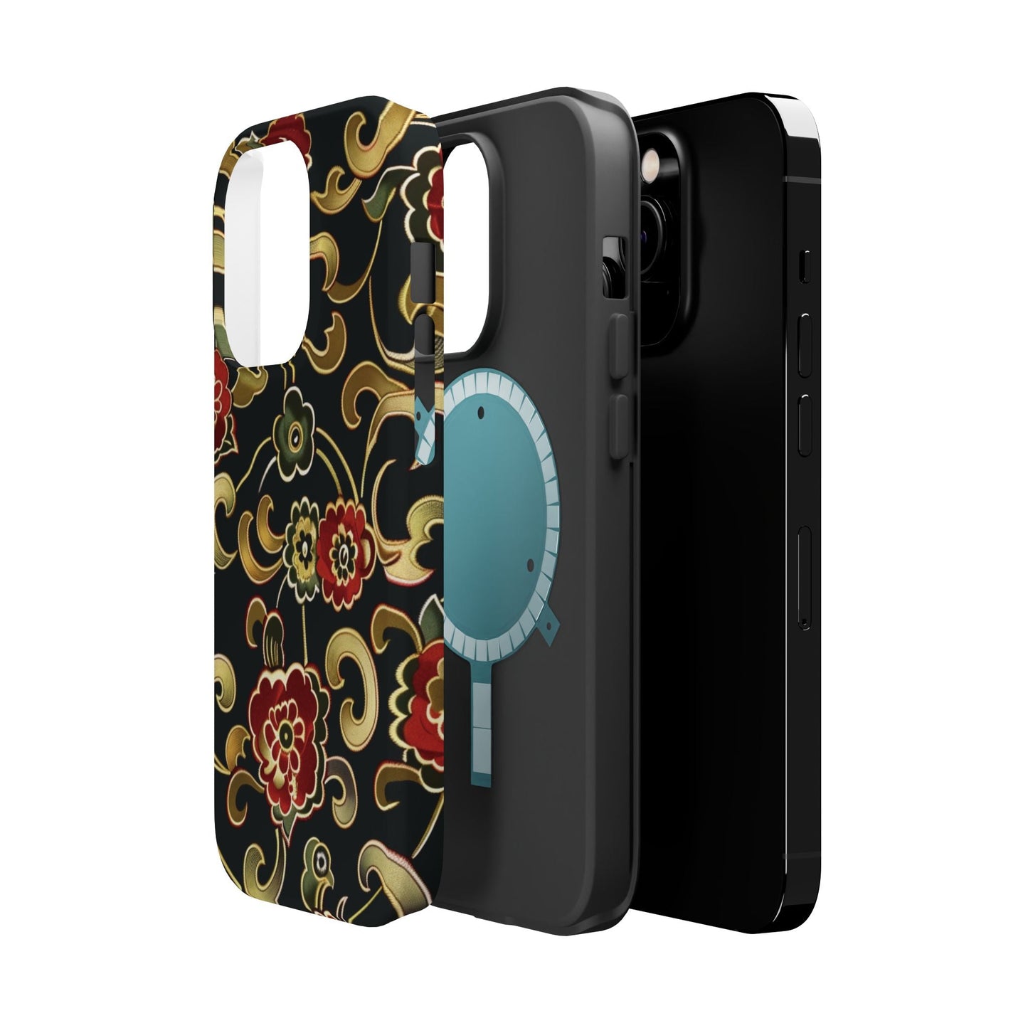 Floral Scroll Magnetic Impact - Resistant Phone Case - DIGITAL X