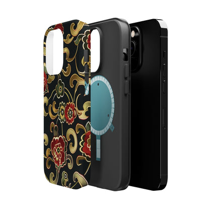 Floral Scroll Magnetic Impact - Resistant Phone Case - DIGITAL X