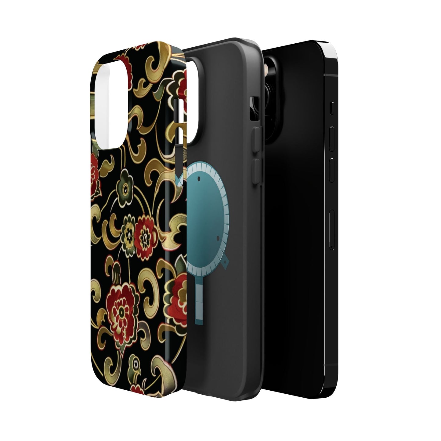 Floral Scroll Magnetic Impact - Resistant Phone Case - DIGITAL X