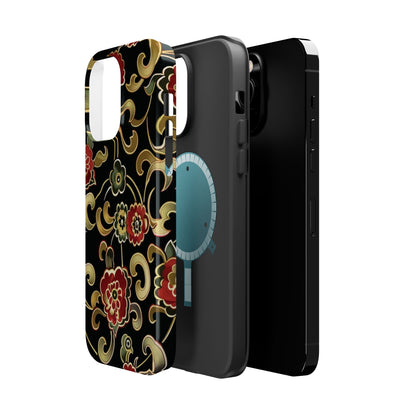 Floral Scroll Magnetic Impact - Resistant Phone Case - DIGITAL X