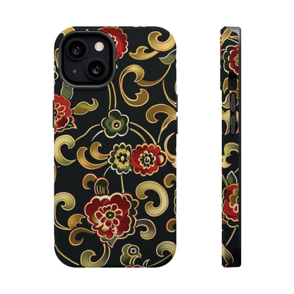 Floral Scroll Magnetic Impact - Resistant Phone Case - DIGITAL X