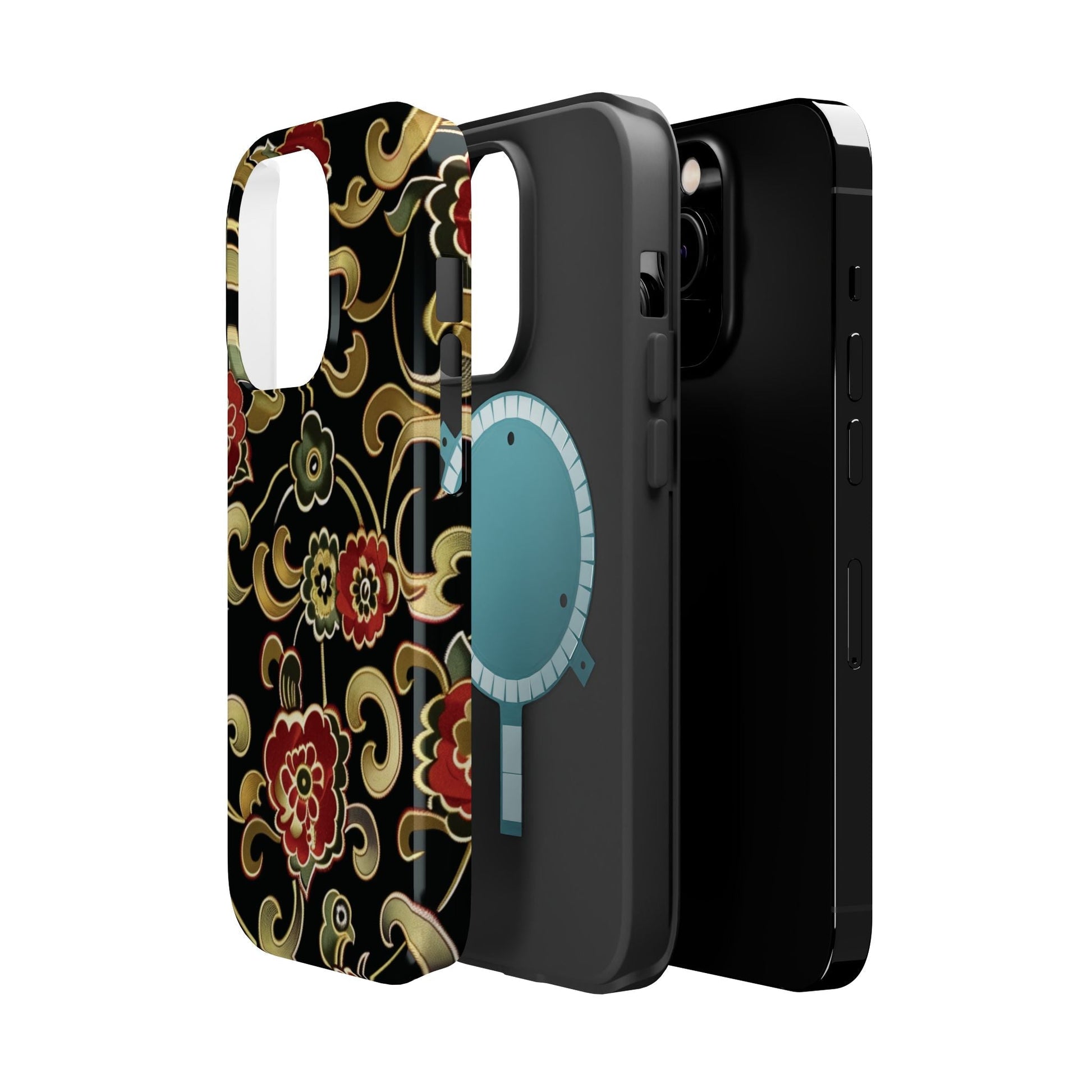 Floral Scroll Magnetic Impact - Resistant Phone Case - DIGITAL X