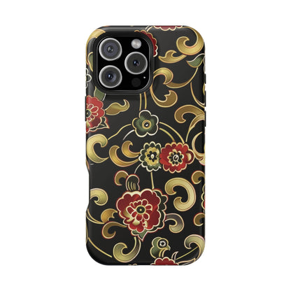 Floral Scroll Magnetic Impact - Resistant Phone Case - DIGITAL X