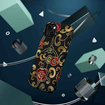 Floral Scroll Magnetic Impact - Resistant Phone Case - DIGITAL X