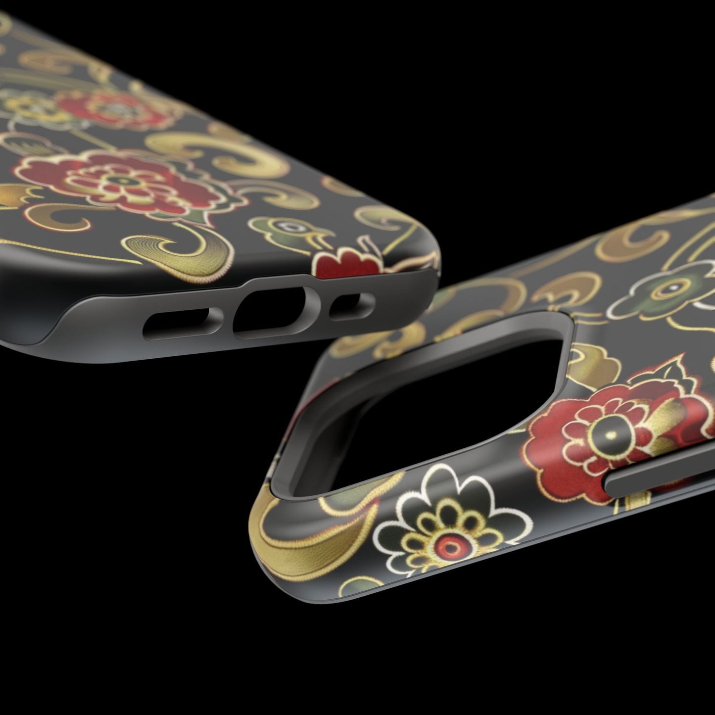 Floral Scroll Magnetic Impact - Resistant Phone Case - DIGITAL X
