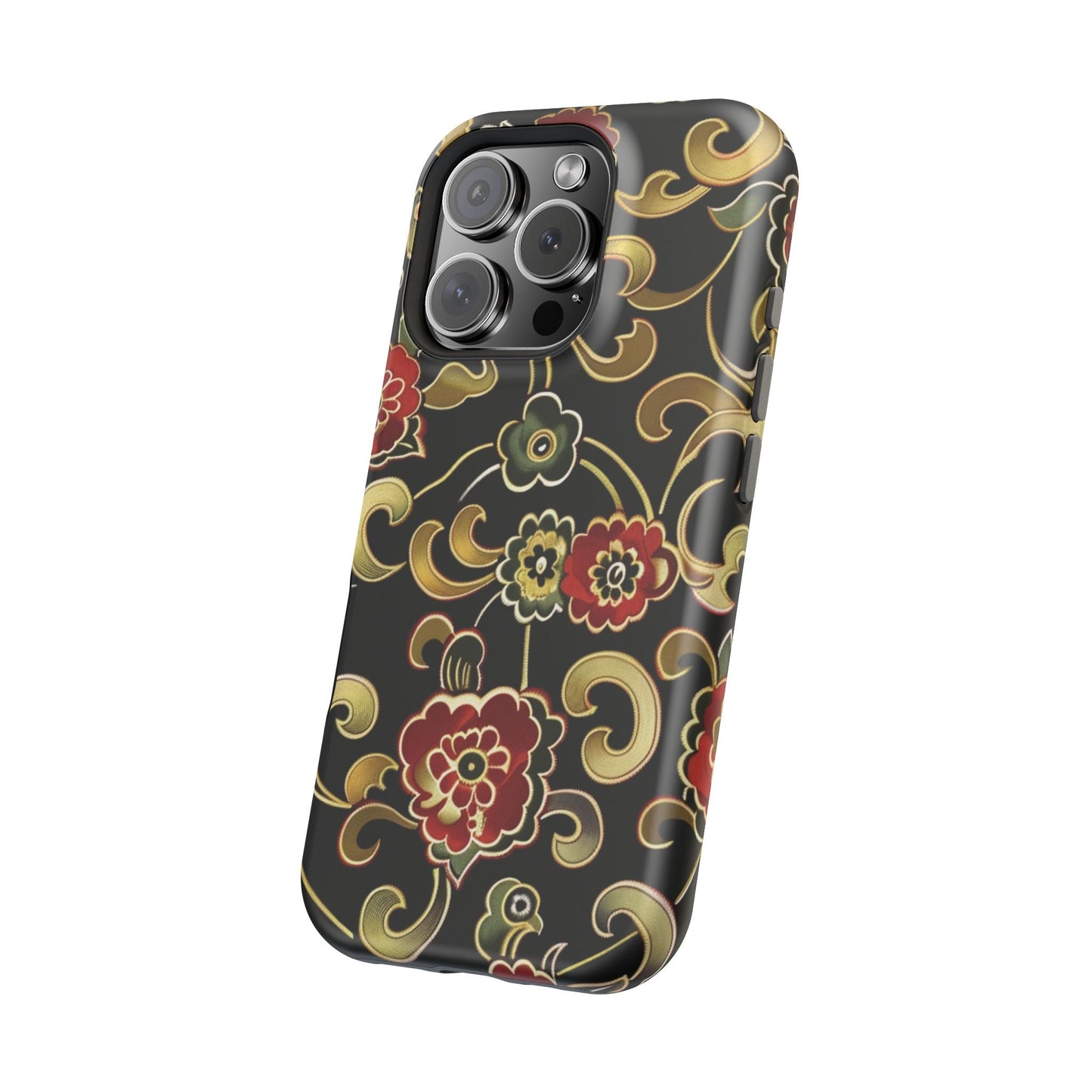 Floral Scroll Magnetic Impact - Resistant Phone Case - DIGITAL X
