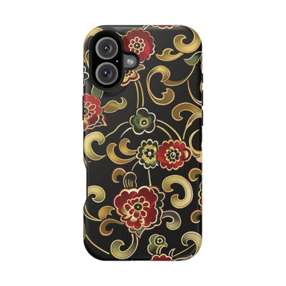 Floral Scroll Magnetic Impact - Resistant Phone Case - DIGITAL X