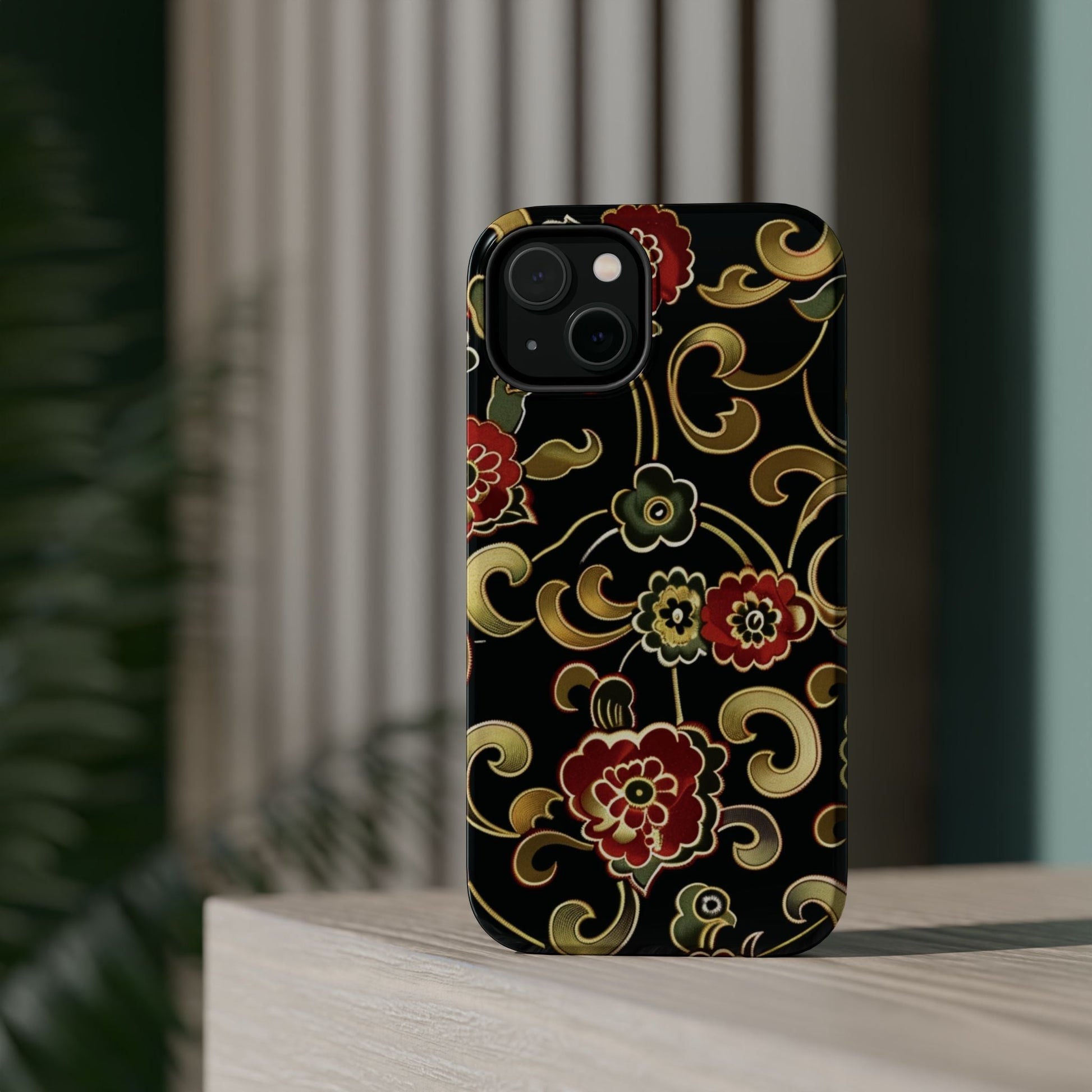 Floral Scroll Magnetic Impact - Resistant Phone Case - DIGITAL X