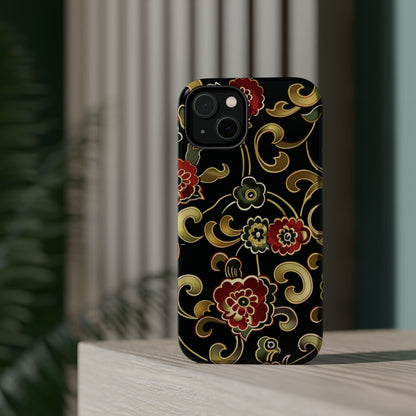 Floral Scroll Magnetic Impact - Resistant Phone Case - DIGITAL X