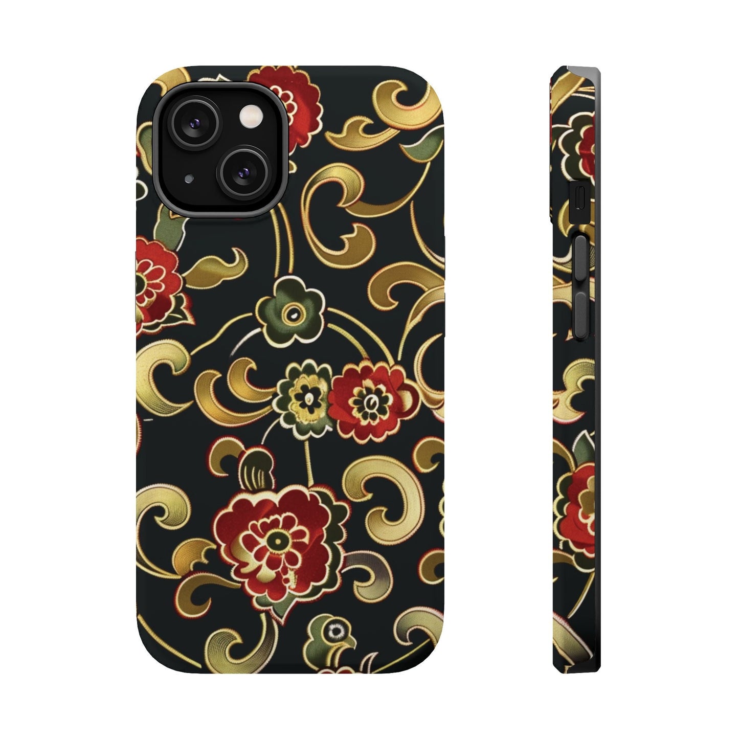 Floral Scroll Magnetic Impact - Resistant Phone Case - DIGITAL X