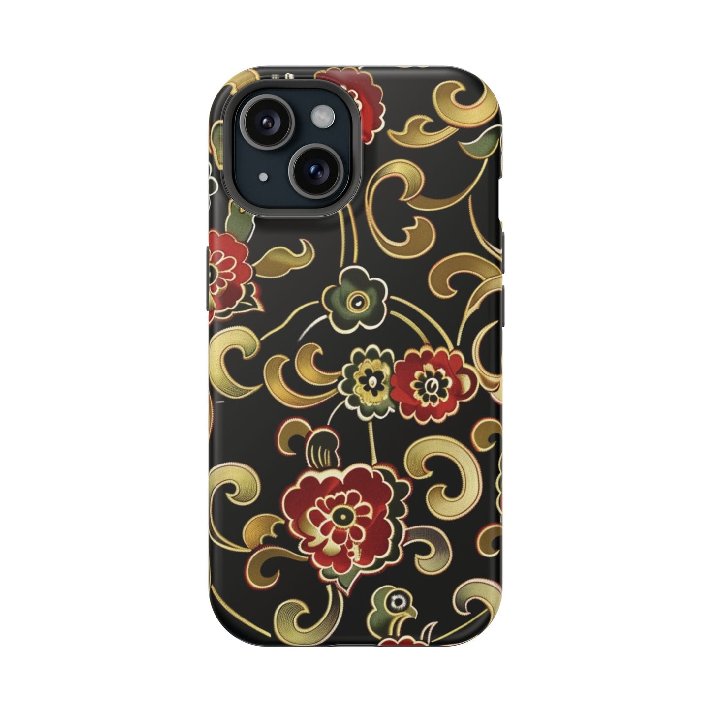 Floral Scroll Magnetic Impact - Resistant Phone Case - DIGITAL X
