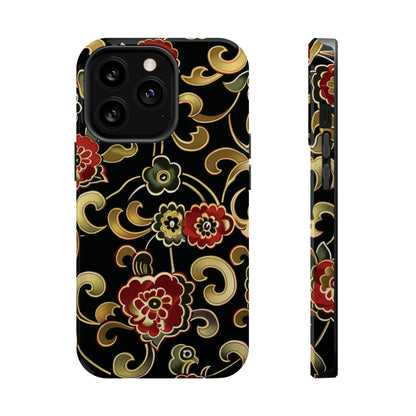 Floral Scroll Magnetic Impact - Resistant Phone Case - DIGITAL X