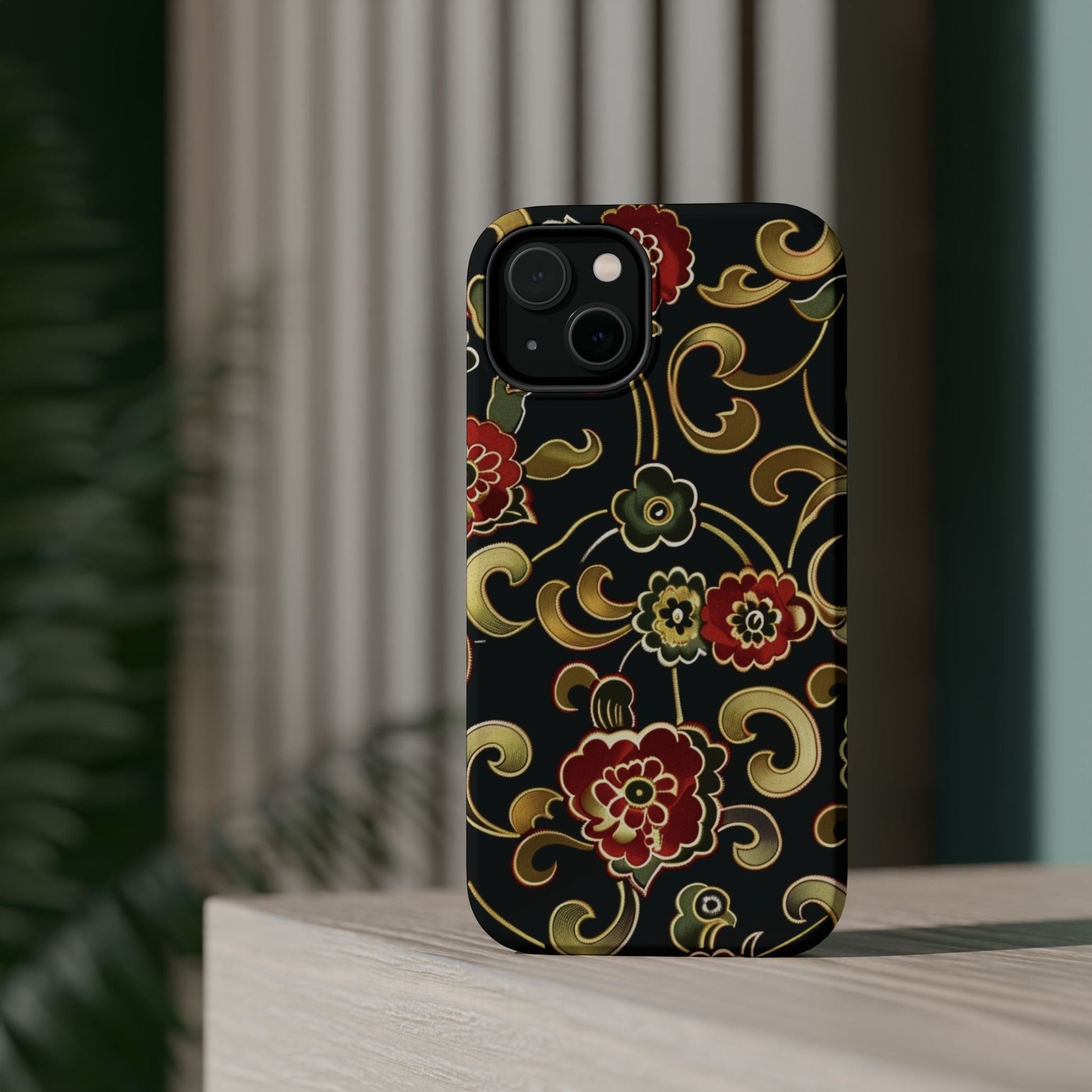 Floral Scroll Magnetic Impact - Resistant Phone Case - DIGITAL X