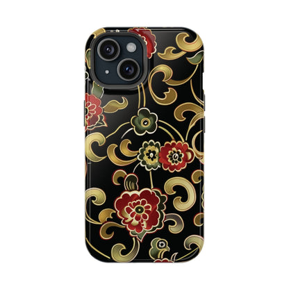 Floral Scroll Magnetic Impact - Resistant Phone Case - DIGITAL X