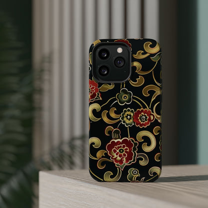 Floral Scroll Magnetic Impact - Resistant Phone Case - DIGITAL X