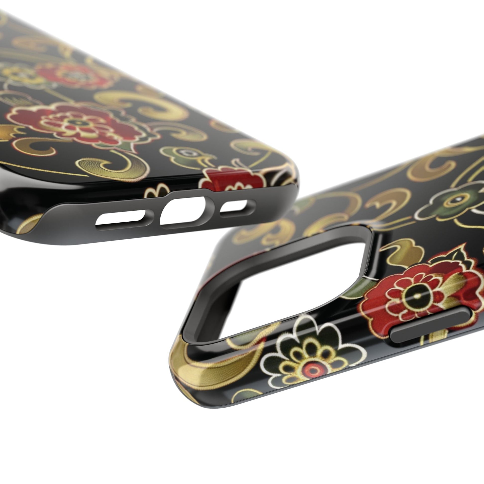 Floral Scroll Magnetic Impact - Resistant Phone Case - DIGITAL X