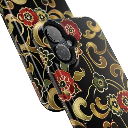 Floral Scroll Magnetic Impact - Resistant Phone Case - DIGITAL X