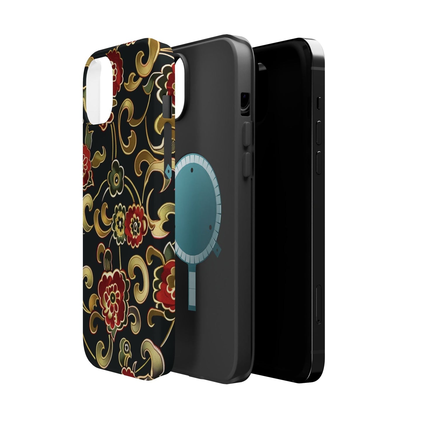 Floral Scroll Magnetic Impact - Resistant Phone Case - DIGITAL X