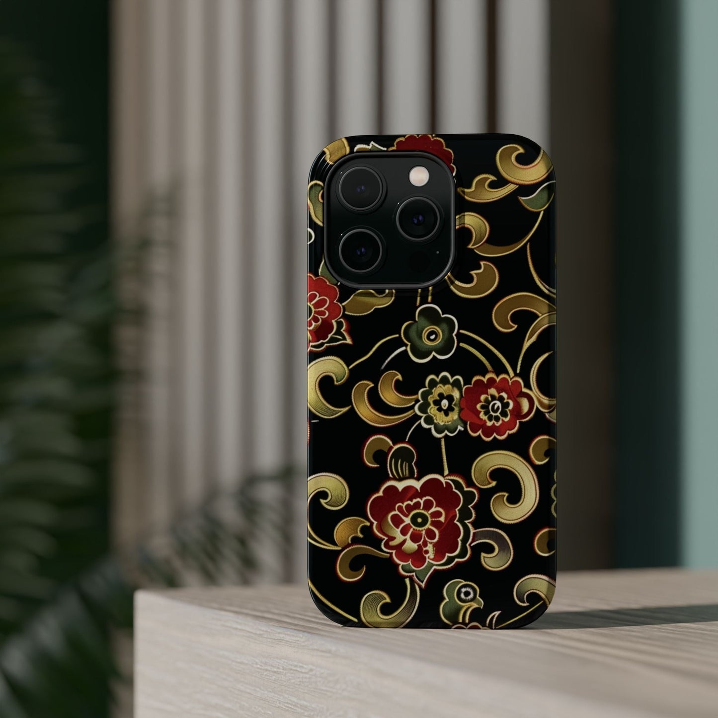 Floral Scroll Magnetic Impact - Resistant Phone Case - DIGITAL X