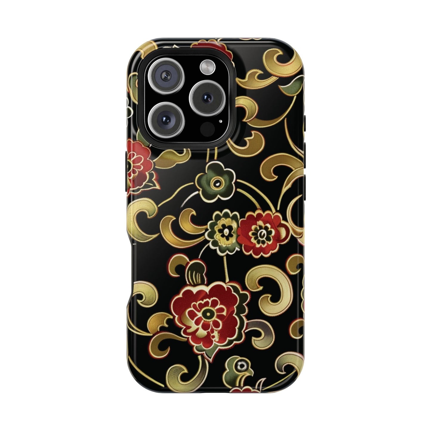 Floral Scroll Magnetic Impact - Resistant Phone Case - DIGITAL X