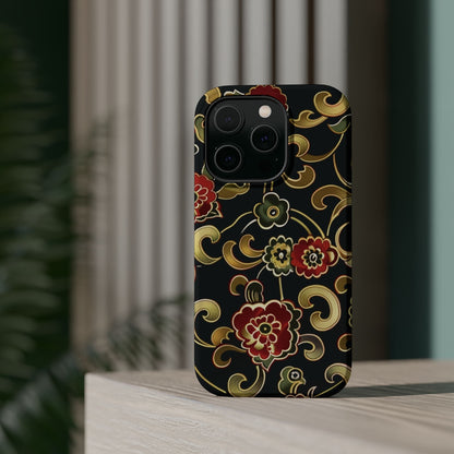 Floral Scroll Magnetic Impact - Resistant Phone Case - DIGITAL X
