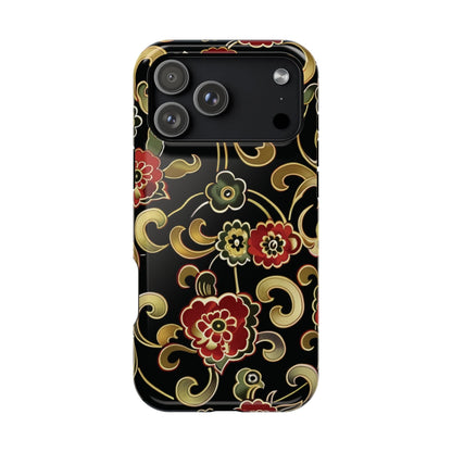 Floral Scroll Magnetic Impact - Resistant Phone Case - DIGITAL X