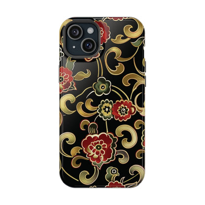 Floral Scroll Magnetic Impact - Resistant Phone Case - DIGITAL X