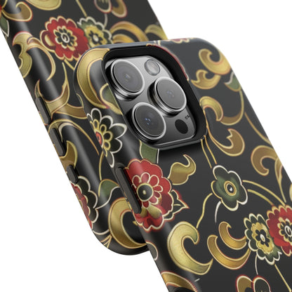 Floral Scroll Magnetic Impact - Resistant Phone Case - DIGITAL X