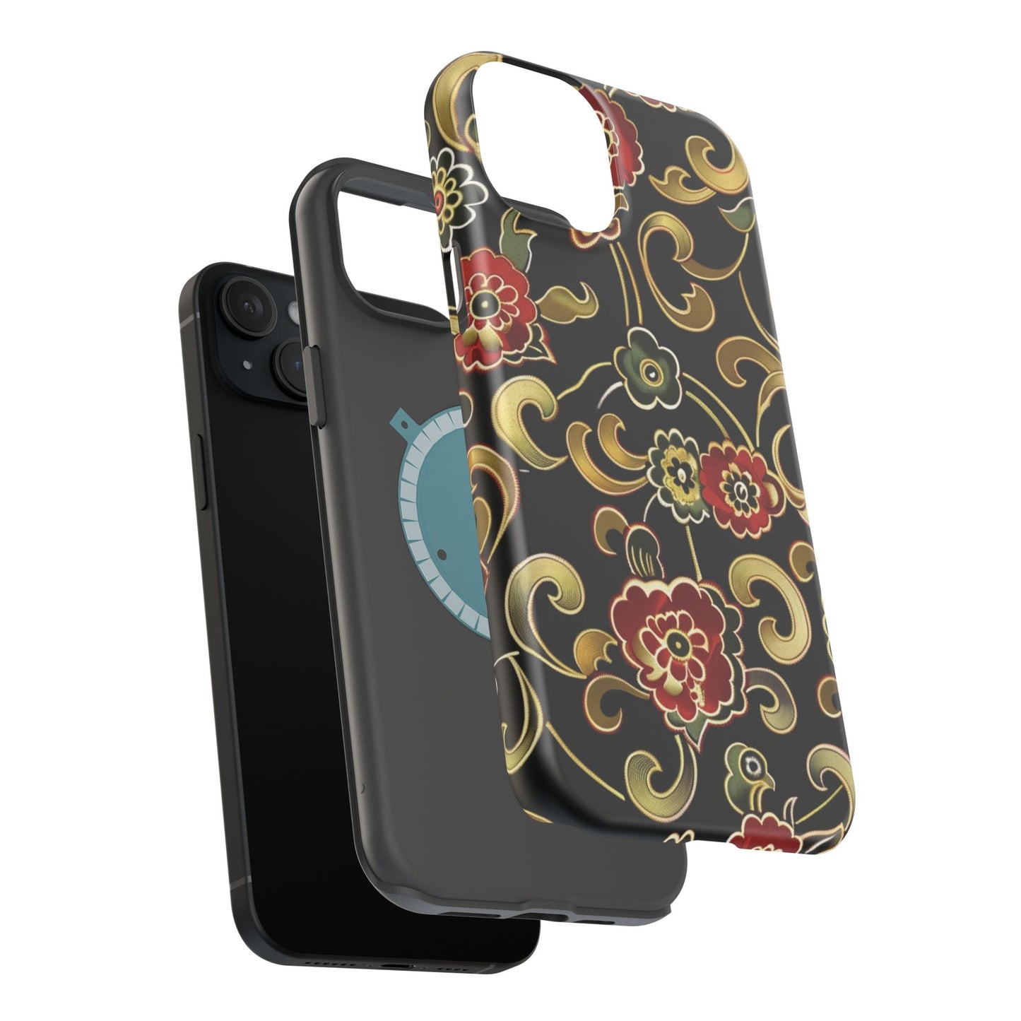 Floral Scroll Magnetic Impact - Resistant Phone Case - DIGITAL X