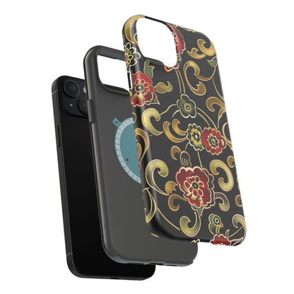 Floral Scroll Magnetic Impact - Resistant Phone Case - DIGITAL X