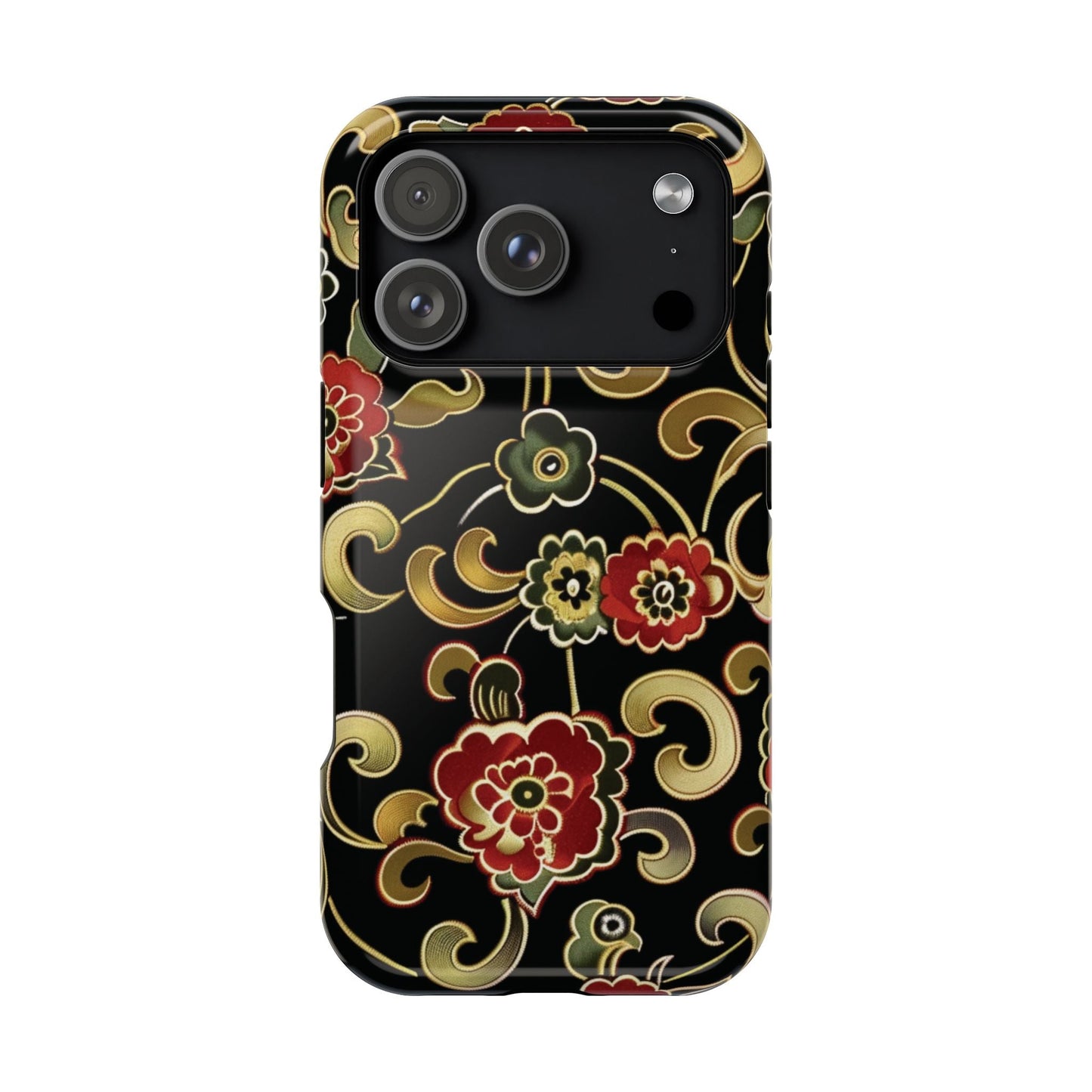 Floral Scroll Magnetic Impact - Resistant Phone Case - DIGITAL X