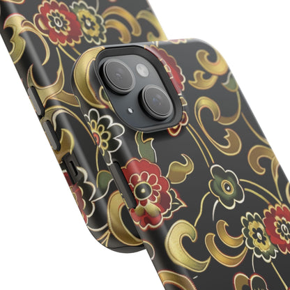 Floral Scroll Magnetic Impact - Resistant Phone Case - DIGITAL X